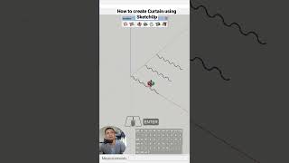 Easy way to Create Curtain using SketchUp without plugin paprendi sketchuptutorial [upl. by Oyr]