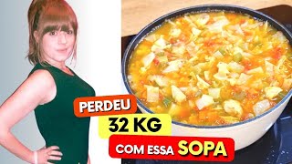 SOPA EMAGRECEDORA  Ela PERDEU 32 kg com ela Poucas Calorias e Carboidratos Fácil e Low Carb [upl. by Nairadas]