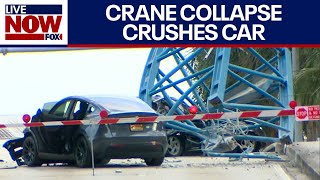 Fort Lauderdale crane collapse 1 killed 2 injured  LiveNOW from FOX [upl. by Binah]