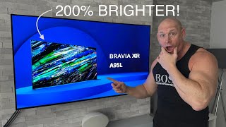 The NEW 2023 Sony A95L QDOLED 200 BRIGHTER than A95K [upl. by Sarette301]