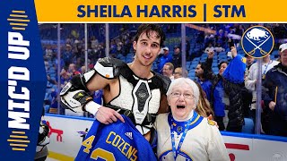 Wholesome Content Alert  Buffalo Sabres Season Ticket Member Sheila Harris Micd Up [upl. by Idolah]