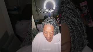 14quot Passion Twist Crochet Braids  Braiding Pattern protectivestyles braidhairstyles [upl. by Ahseia]