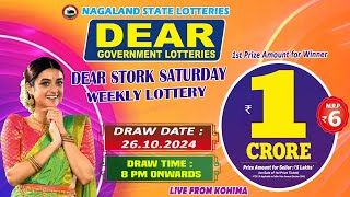 LOTTERY SAMBAD DEAR 8 PM 26102024 NAGALAND LOTTERY LIVE DEAR LOTTERY LIVE LOTTERY SAMBAD LIVE [upl. by Peggie]