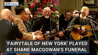 Fairytale of New York played at Shane MacGowans funeral [upl. by Thgiwd301]