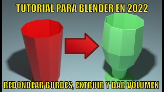 TUTORIALES BLENDER  Cómo redondear bordes extruir herramienta Loop cut inset y solidify Parte 4 [upl. by Rooney324]