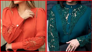 Women Velvet Thick Lace Blouses Female Plus Size 3XL Slim Shirt Longsleeved Tops [upl. by Haggi]