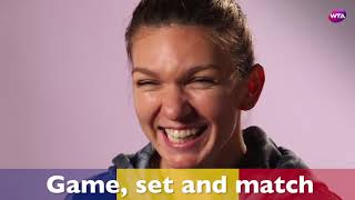 Simona Halep teaches Romanian [upl. by Fondea]