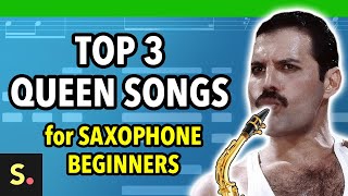 3 Easy Queen Songs for Beginner Saxophone  Saxplained [upl. by Azeel]