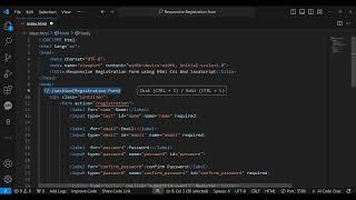 Registration Form in HTML CSS amp JavaScript [upl. by Alurta211]
