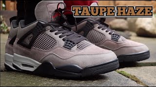 UNBOXING Air Jordan 4 Retro Taupe Haze Review [upl. by Nivlam]