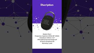 JBL Clip 4 Portable Bluetooth Speaker [upl. by Auqenahs]