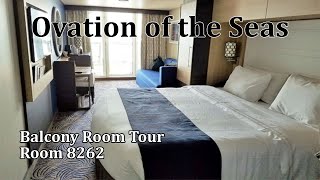 Ovation of the Seas balcony room tour Room 8262 [upl. by Tillo]