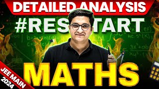 JEE Main 2024  Detailed Analysis of MATHS 🔥 EASY या DIFFICULT  EXAM PATTERN ❓ [upl. by Eelyam940]