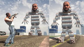 Franklin Fight Giant Franklin Robot in Indian Bike Driving 3D [upl. by Deming]