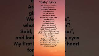 BABY lyrics  Justin Bieber ft Ludacris song lyrics shorts [upl. by Battiste]