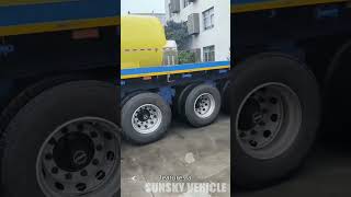 40ft 3Axle Flatbed Trailer sale in Tanzania [upl. by Maxie]