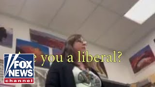 Unhinged teacher caught on video going on leftwing political rant [upl. by Korry]