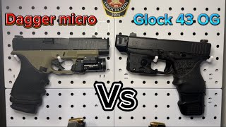 Palmetto State Armory Dagger micro C1 vs Glock 43  Herrington arms 43 comp psadagger [upl. by Gault]