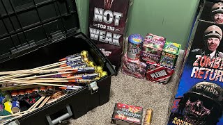 2023 New Years firework stash  Overloads😳 [upl. by Adlanor43]