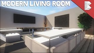 Minecraft Modern Living Room Tutorial Interior Design Series EP5 [upl. by Barsky862]