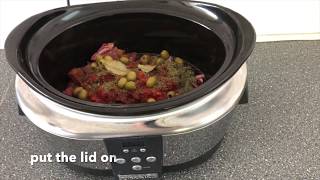 Greek stew quotStifadoquot from the slowcooker  Crockpot [upl. by Yellat]