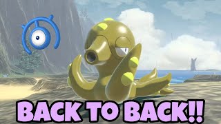 Shiny Alpha Octillery and Unown M BACK TO BACK SHINIES Pokémon Legends Arceus [upl. by Itsirhc]