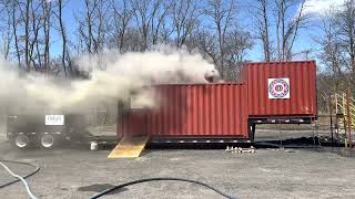 Massachusetts Firefighting Academy Flashover Simulator Prop [upl. by Jarvey]