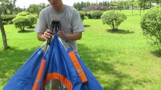 How to fold up a automatic camping tent [upl. by Seline636]