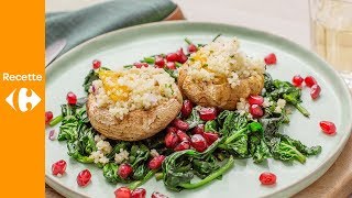 Champignons fourrés au couscous à lorange [upl. by Haimehen334]