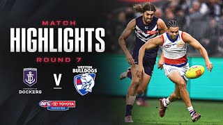 Fremantle v Western Bulldogs Highlights  Round 7 2024  AFL [upl. by Retlaw]