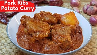 Delicious Tender Dry Pork Ribs Curry with Potato Recipe [upl. by Dido]