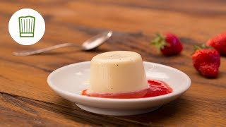 Panna Cotta mit ErdbeerSauce  Chefkochde [upl. by Lait]