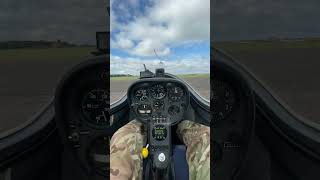 RAF Viking Glider ZE560 Landing RAF Syerston raf glider rafac aviation youtubeshorts [upl. by Isayg]