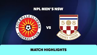 NPL Mens NSW SemiFinal Highlights – Rockdale Ilinden v Sydney United 58 [upl. by Assirual]