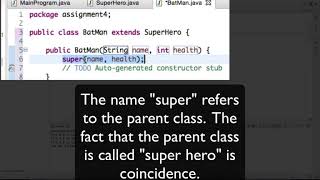 Java Example of Inheritance with Super Hero Battle [upl. by Eilsehc]