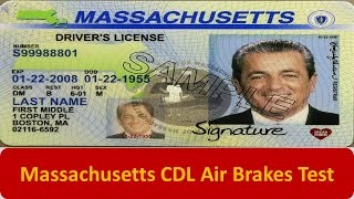 Massachusetts CDL Air Brakes Test [upl. by Oicram]