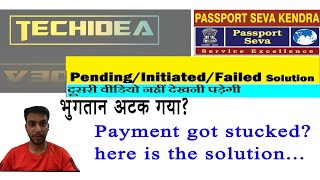 Payment stucked  Initiatedpending in Passport Application Here is the SOLUTION [upl. by Annij]