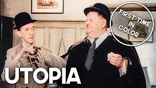 Utopia  COLORIZED  Laurel amp Hardy  Classic Film [upl. by Ailuy]