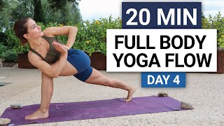 20 Min Full Body Yoga Flow  Strength Flexibility amp Mobility  Day 4  30 Day Yoga Challenge [upl. by Rubina]