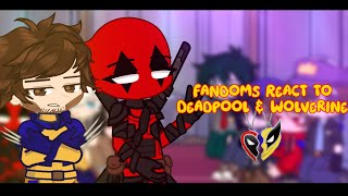 Fandoms React to Deadpool and Wolverine  Gacha Life Reaction Video [upl. by Aretina76]