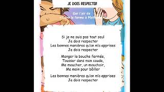 Je dois respecter  Comptine pour enfants  Gribouille [upl. by Creigh]