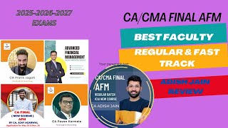 BEST FACULTY FOR CA FINAL AFM amp CMA FINAL SFM ADISH JAIN AFM REVIEW cafinal cmafinal cafinalafm [upl. by Ainslee177]