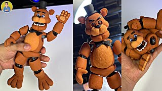 HICE A FREDDY FAZBEAR ARTICULADO FIGURA ARTICULADA A MANO PORCELANA [upl. by Michi]