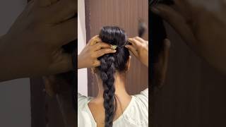 Bun hairstyle using scrunchies hairstyle shorts [upl. by Shrier]