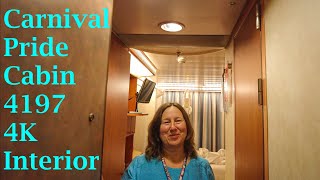 CARNIVAL PRIDE CABIN 41974K INTERIOROBSTRUCTED VIEW WINDOW [upl. by Ilonka293]