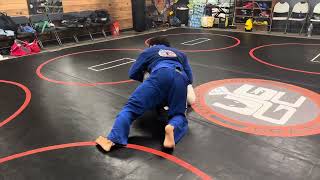 Blue Belt Wins With Kimura Sweep With 10 Sec Left [upl. by Llennej]