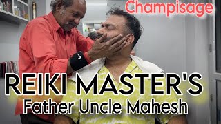 Asmr head massage therapy core Indian massage champi sage neck cracking by Reiki master’s father [upl. by Mccreary]