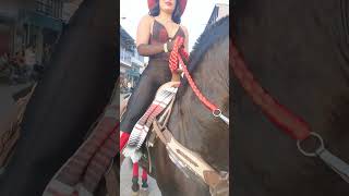 Cabalgata Puerto Asís The Most Beautiful Women short shorts horse caballos riding 4k tourism [upl. by Ermengarde134]