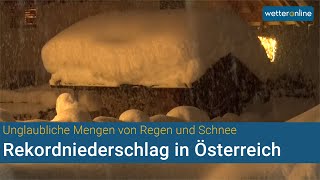 Schnee und Regen  Rekordniederschlag in Österreich 07122020 [upl. by Ajam]