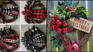 DIY Handmade Christmas Wreaths Design For Decoration of your Home [upl. by Lahcim]